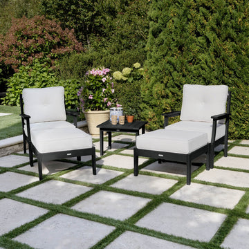 Lehigh Deep Seating 5 Piece Chairs and Ottoman Set Deep Seating Highwood USA 