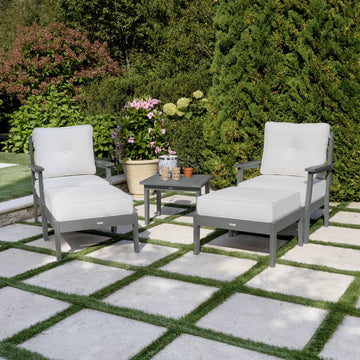 Lehigh Deep Seating 5 Piece Chairs and Ottoman Set Deep Seating Highwood USA 