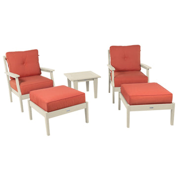 Lehigh Deep Seating 5 Piece Chairs and Ottoman Set Deep Seating Highwood USA 
