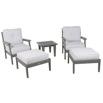 Lehigh Deep Seating 5 Piece Chairs and Ottoman Set Deep Seating Highwood USA 