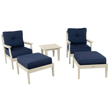 Lehigh Deep Seating 5 Piece Chairs and Ottoman Set Deep Seating Highwood USA 