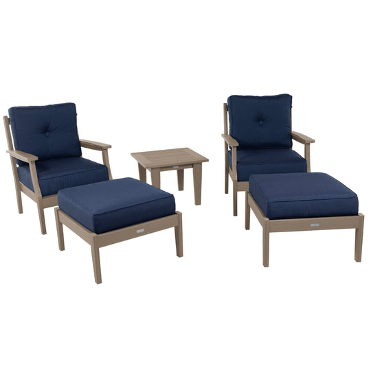 Lehigh Deep Seating 5 Piece Chairs and Ottoman Set Deep Seating Highwood USA 