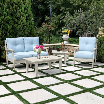 Lehigh Deep Seating 4 Piece Loveseat and Chair Set Deep Seating Highwood USA 