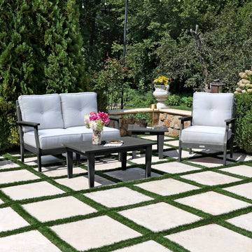 Lehigh Deep Seating 4 Piece Loveseat and Chair Set Deep Seating Highwood USA 