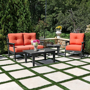 Lehigh Deep Seating 4 Piece Loveseat and Chair Set Deep Seating Highwood USA 