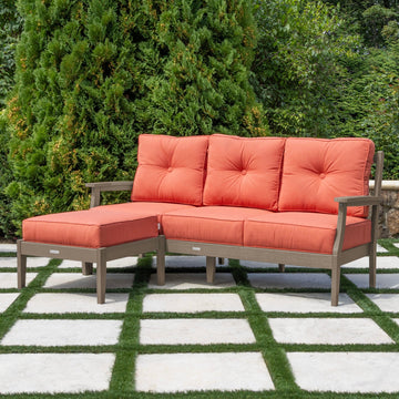 Lehigh Deep Seating 2 Piece Couch and Ottoman Set Deep Seating Highwood USA 