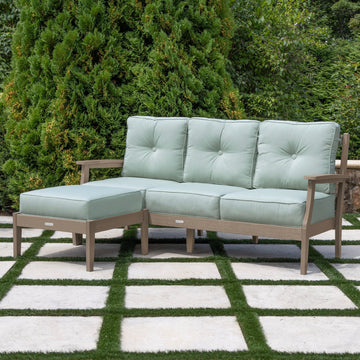 Lehigh Deep Seating 2 Piece Couch and Ottoman Set Deep Seating Highwood USA 