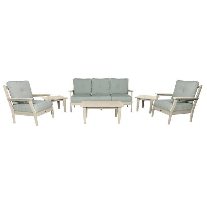 Lehigh Deep Seating 6 Piece Conversation Set Deep Seating Highwood USA Canvas Seasalt Whitewash 