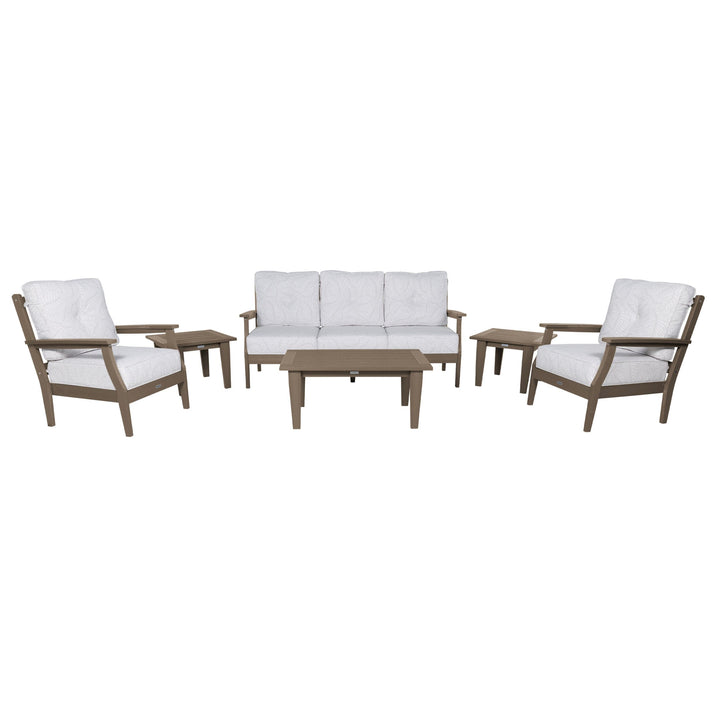 Lehigh Deep Seating 6 Piece Conversation Set Deep Seating Highwood USA Lively Parchment Woodland Brown 