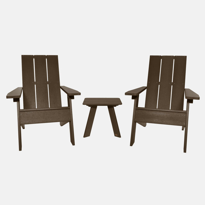 Italica Modern Adirondack 3-Piece Set Kitted Sets Highwood USA Weathered Acorn 