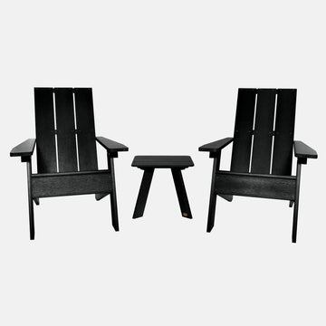 Italica Modern Adirondack 3-Piece Set Kitted Sets Highwood USA Black 