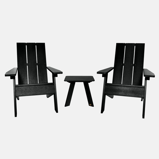 Italica Modern Adirondack 3-Piece Set Kitted Sets Highwood USA Black 