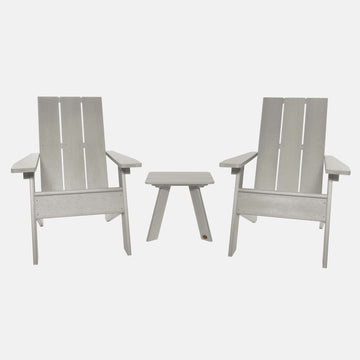 Italica Modern Adirondack 3-Piece Set Kitted Sets Highwood USA Harbor Grey 