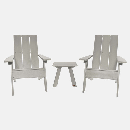 Italica Modern Adirondack 3-Piece Set Kitted Sets Highwood USA Harbor Grey 