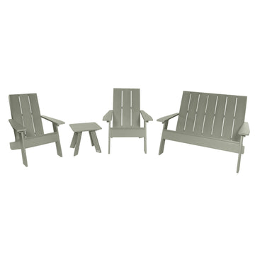 Italica Modern Adirondack 4-Piece Set Kitted Sets Highwood USA Eucalyptus 