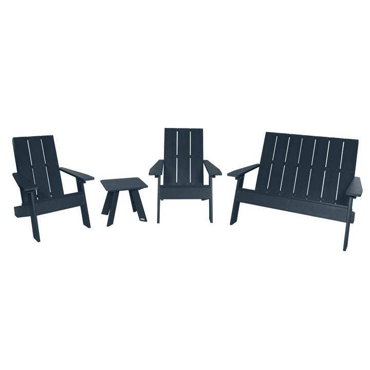Italica Modern Adirondack 4-Piece Set Kitted Sets Highwood USA Federal Blue 