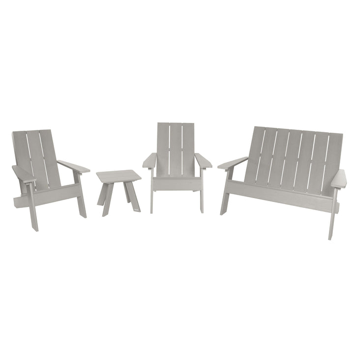 Italica Modern Adirondack 4-Piece Set Kitted Sets Highwood USA Harbor Gray 