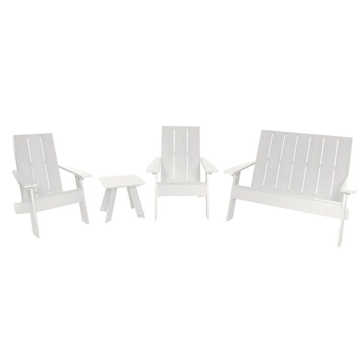 Italica Modern Adirondack 4-Piece Set Kitted Sets Highwood USA White 
