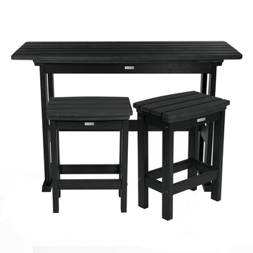Lehigh 3pc Counter Height Balcony Set Dining Highwood USA Black 
