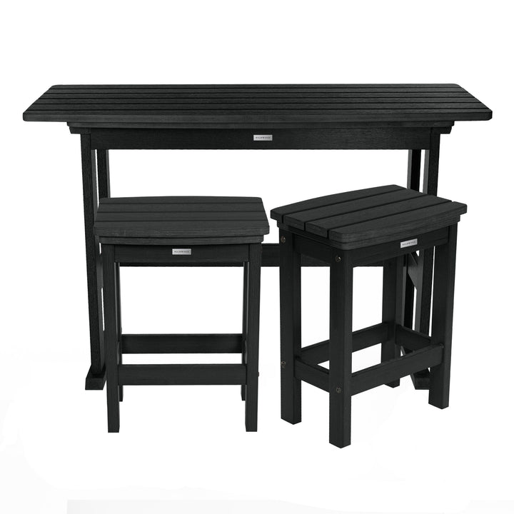 Lehigh 3pc Counter Height Balcony Set Dining Highwood USA Black 