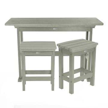 Lehigh 3pc Counter Height Balcony Set Dining Highwood USA Eucalyptus 