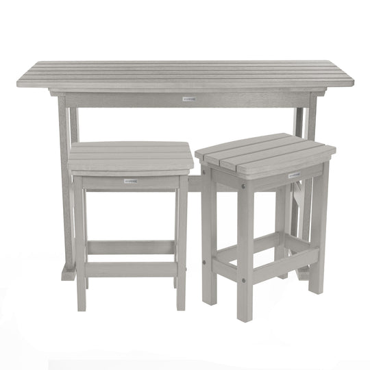 Lehigh 3pc Counter Height Balcony Set Dining Highwood USA Harbor Gray 