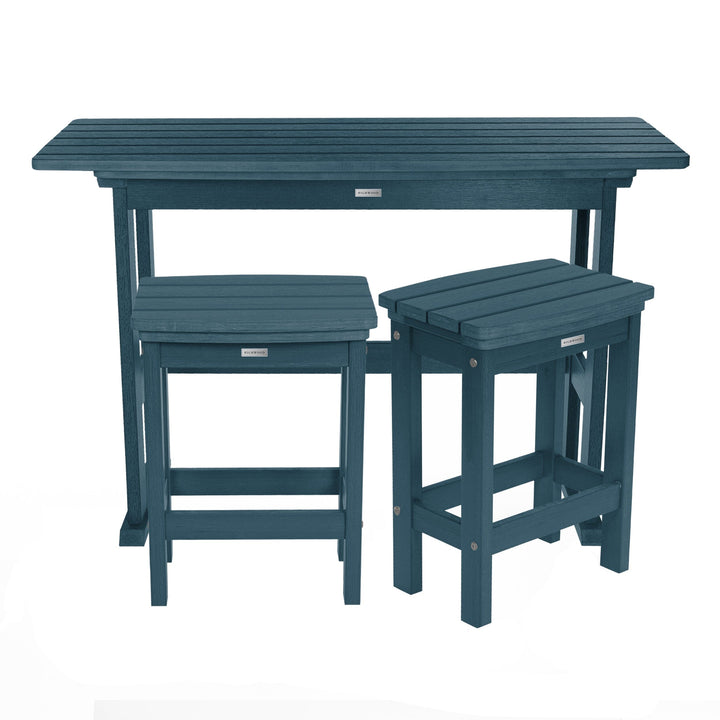 Lehigh 3pc Counter Height Balcony Set Dining Highwood USA Nantucket Blue 