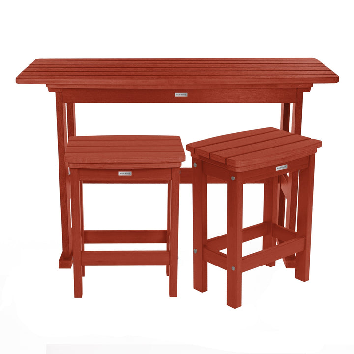 Lehigh 3pc Counter Height Balcony Set Dining Highwood USA Rustic Red 