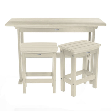 Lehigh 3pc Counter Height Balcony Set Dining Highwood USA Whitewash 