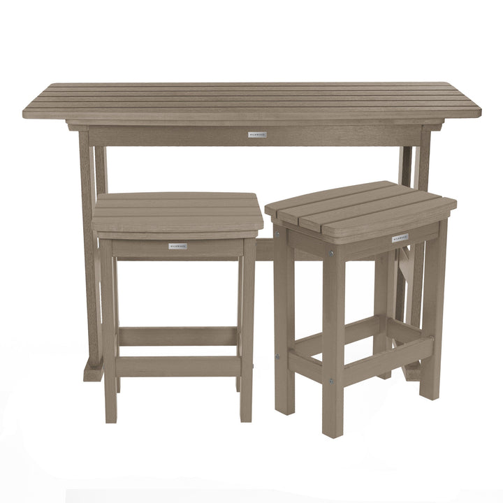 Lehigh 3pc Counter Height Balcony Set Dining Highwood USA Woodland Brown 