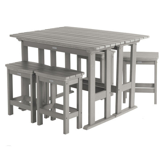 Lehigh 6pc Counter Height Balcony Set Dining Highwood USA Harbor Gray 