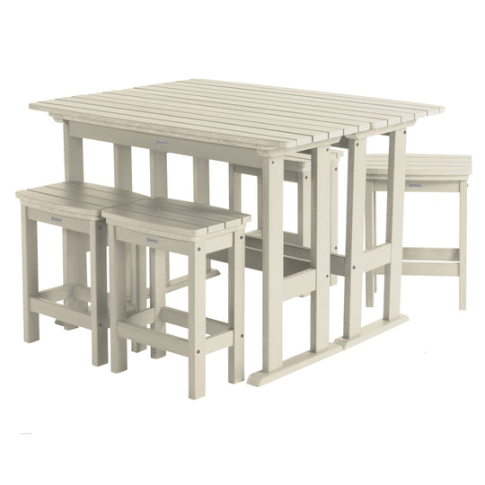 Lehigh 6pc Counter Height Balcony Set Dining Highwood USA Whitewash 