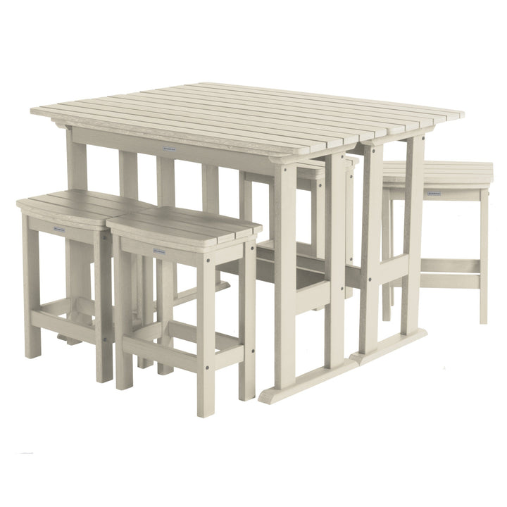 Lehigh 6pc Counter Height Balcony Set Dining Highwood USA Whitewash 