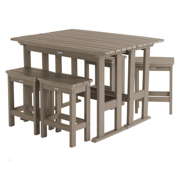 Lehigh 6pc Counter Height Balcony Set Dining Highwood USA Woodland Brown 