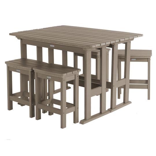 Lehigh 6pc Counter Height Balcony Set Dining Highwood USA Woodland Brown 