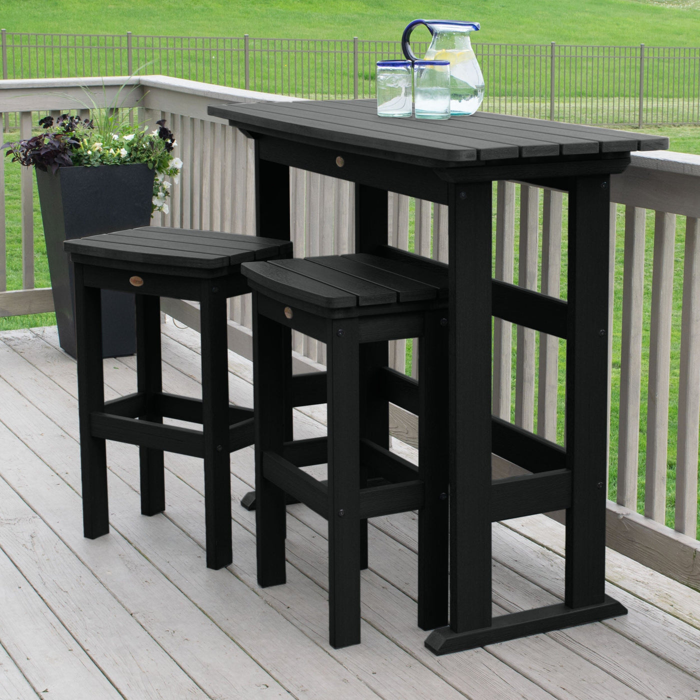 Lehigh 3pc Bar Height Balcony Set Dining Highwood USA 