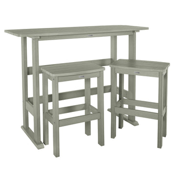 Lehigh 3pc Bar Height Balcony Set Dining Highwood USA Eucalyptus 