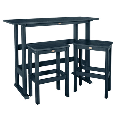 Lehigh 3pc Bar Height Balcony Set Dining Highwood USA Federal Blue 