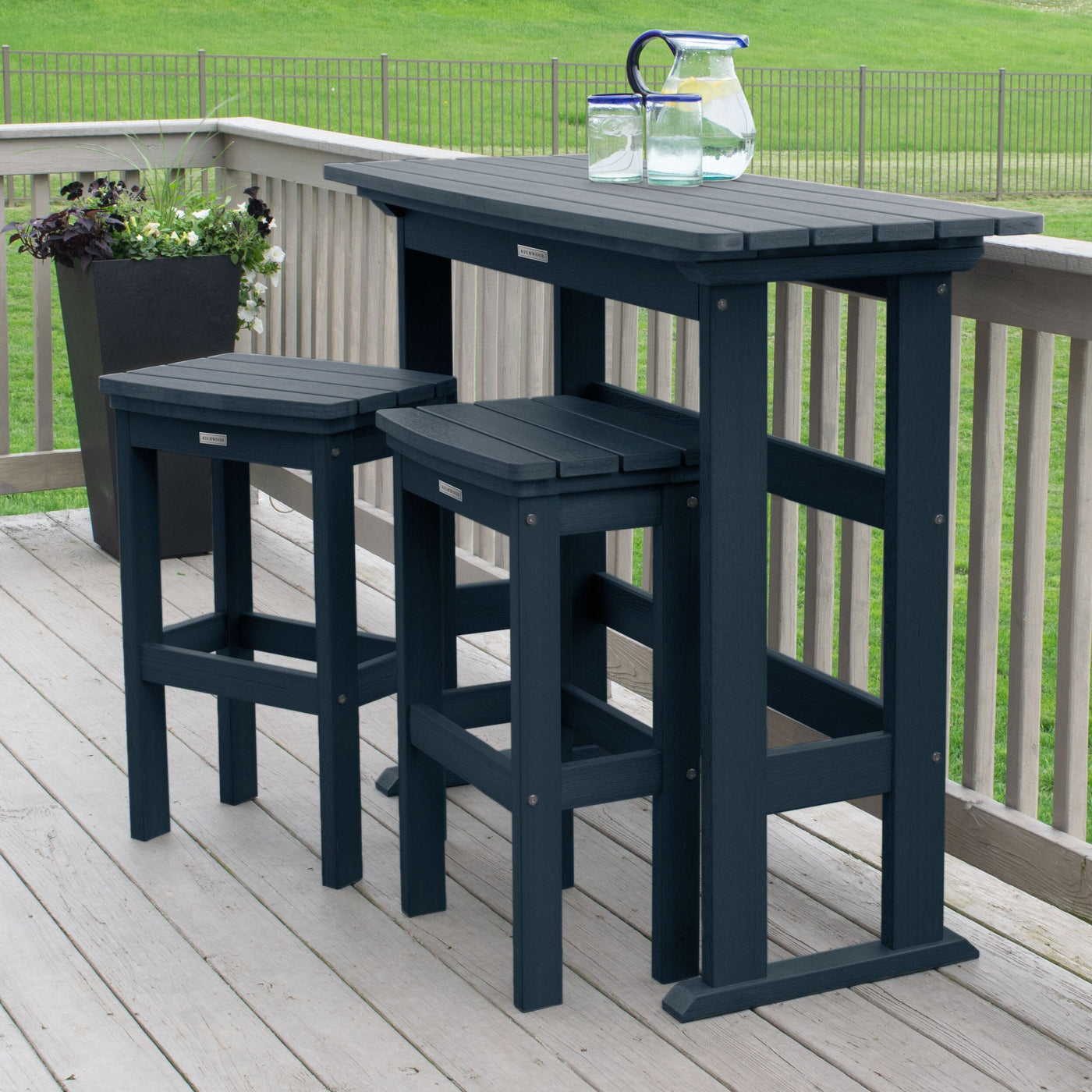 Lehigh 3pc Bar Height Balcony Set Dining Highwood USA 