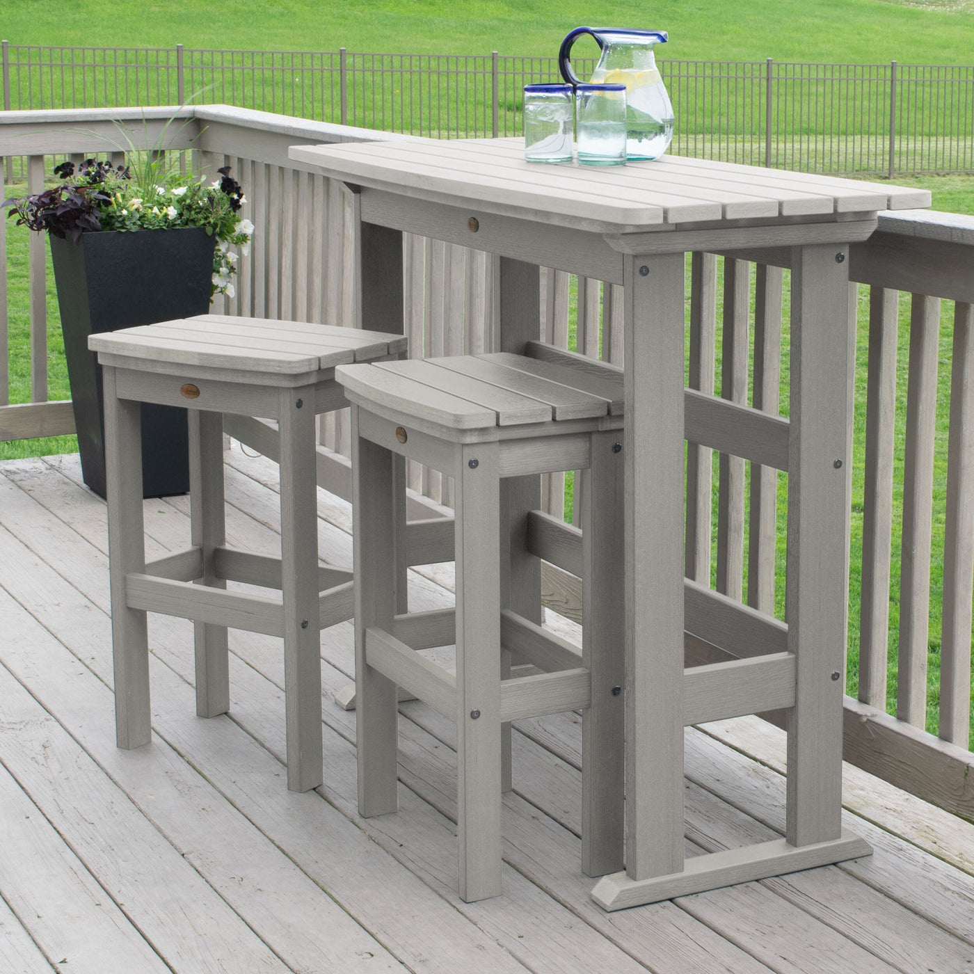 Lehigh 3pc Bar Height Balcony Set Dining Highwood USA 