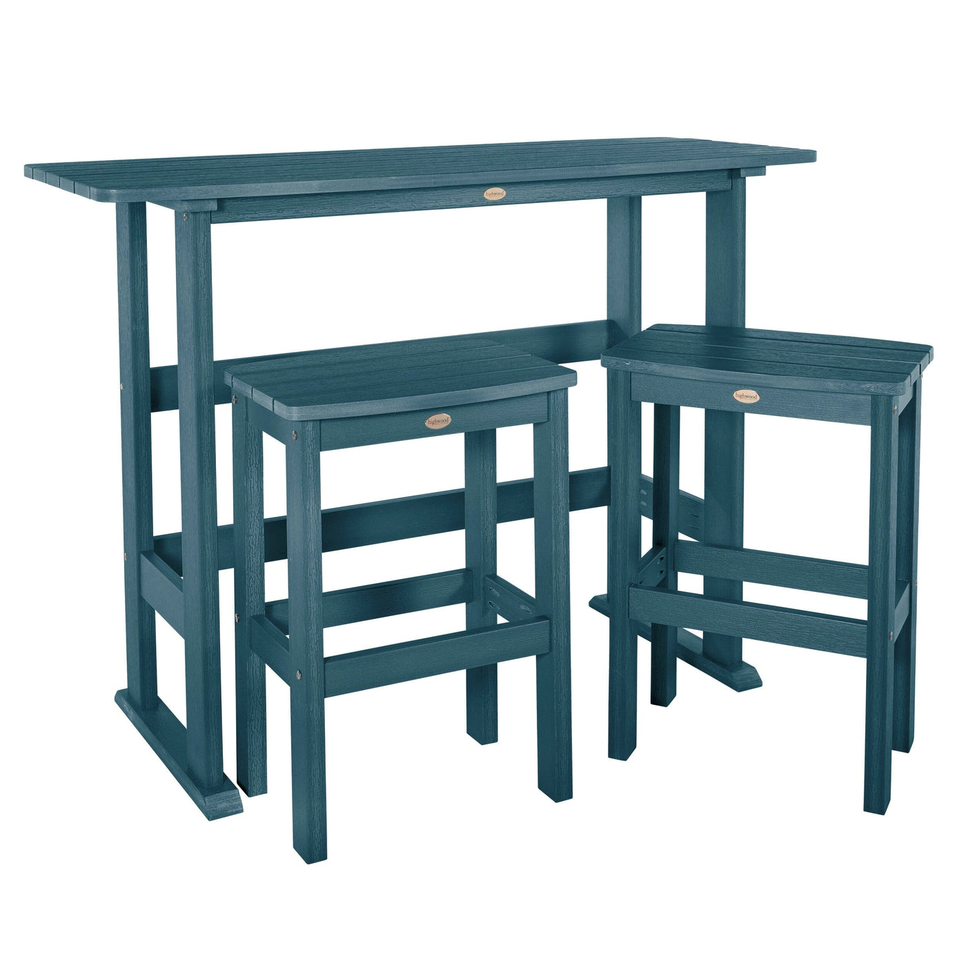 Lehigh 3pc Bar Height Balcony Set Dining Highwood USA Nantucket Blue 