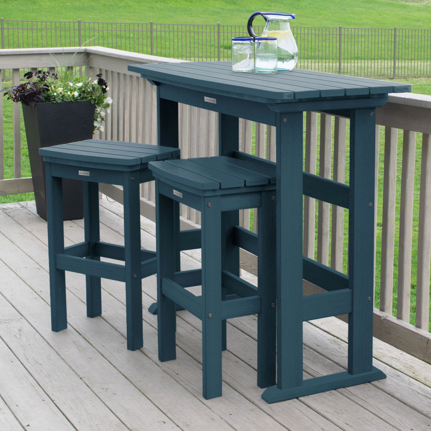 Lehigh 3pc Bar Height Balcony Set Dining Highwood USA 