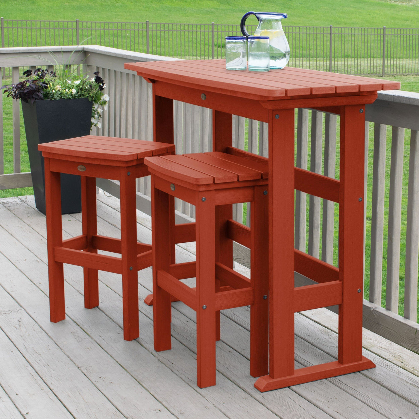 Lehigh 3pc Bar Height Balcony Set Dining Highwood USA 