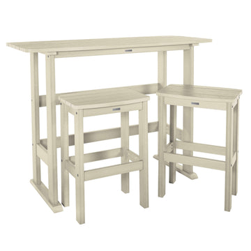 Lehigh 3pc Bar Height Balcony Set Dining Highwood USA Whitewash 