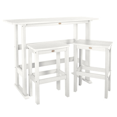 Lehigh 3pc Bar Height Balcony Set Dining Highwood USA White 