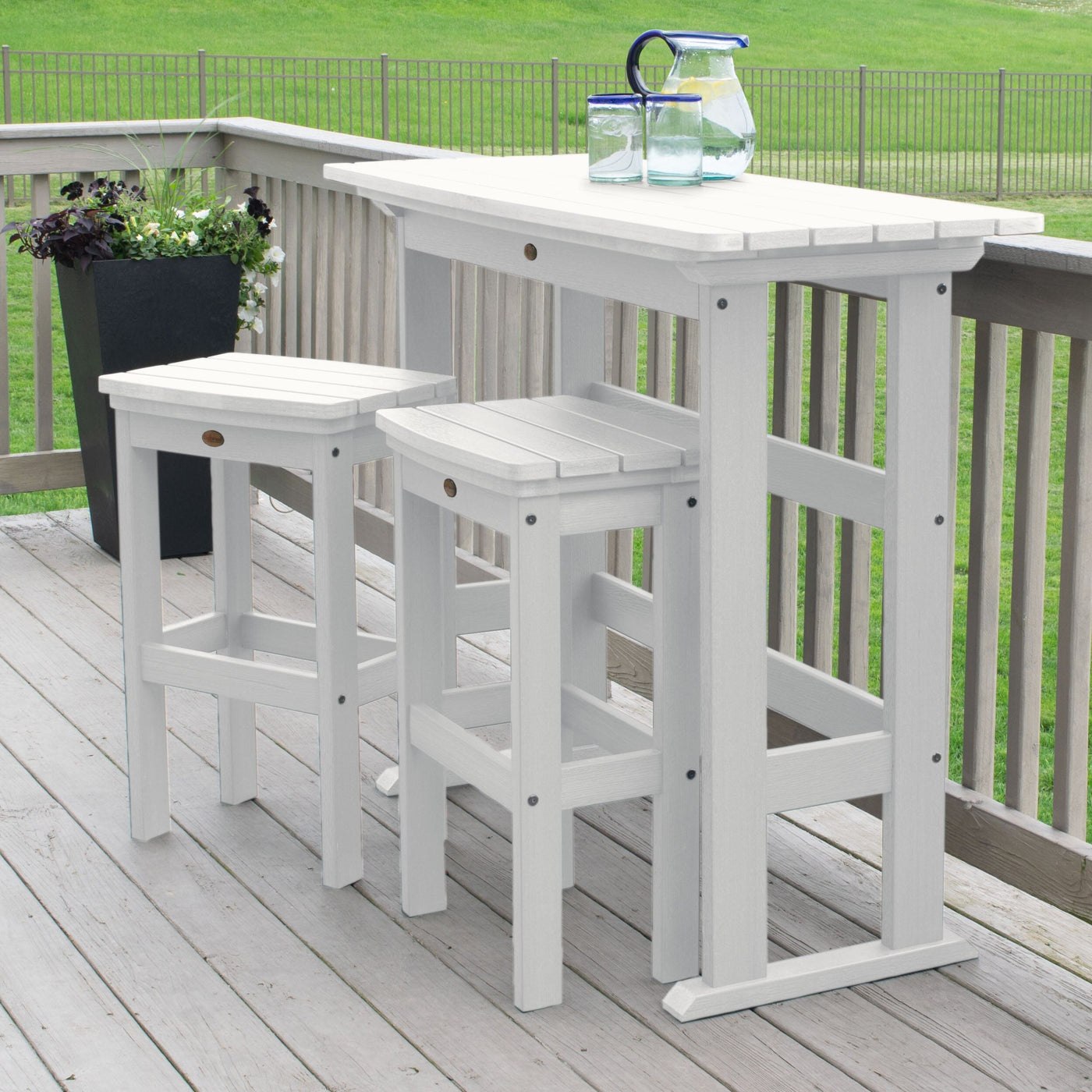 Lehigh 3pc Bar Height Balcony Set Dining Highwood USA 