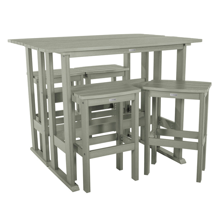Lehigh 6pc Bar Height Balcony Set Dining Highwood USA Eucalyptus 