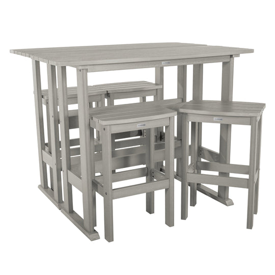 Lehigh 6pc Bar Height Balcony Set Dining Highwood USA Harbor Gray 