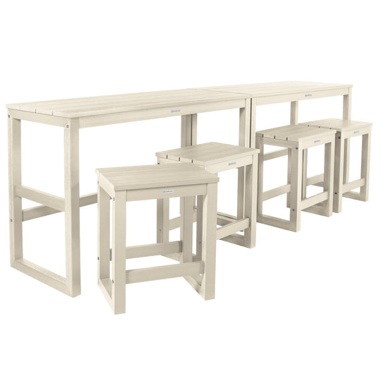 Monroe Modern Counter Height Balcony 6 Piece Set Dining Highwood USA Whitewash 