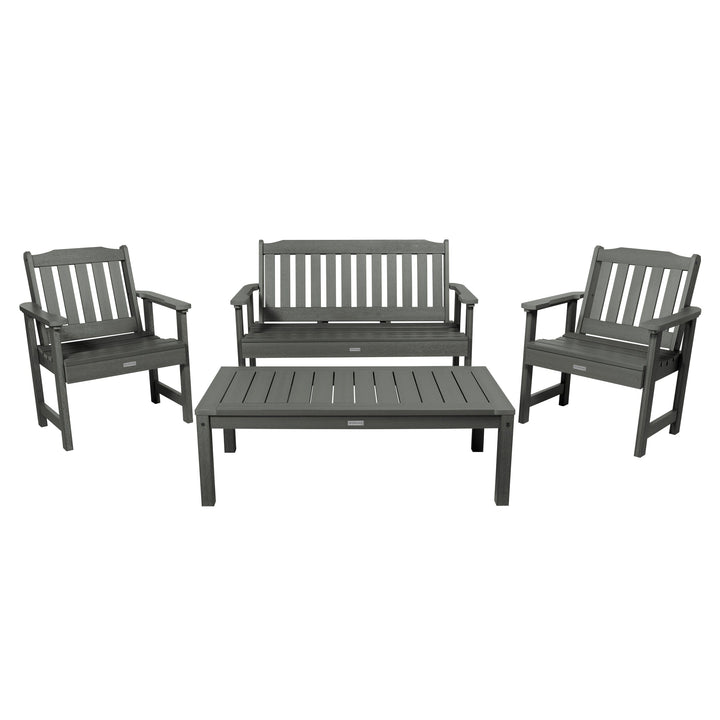 Lehigh Garden Conversation Set Kitted Sets Highwood USA Coastal Teak 